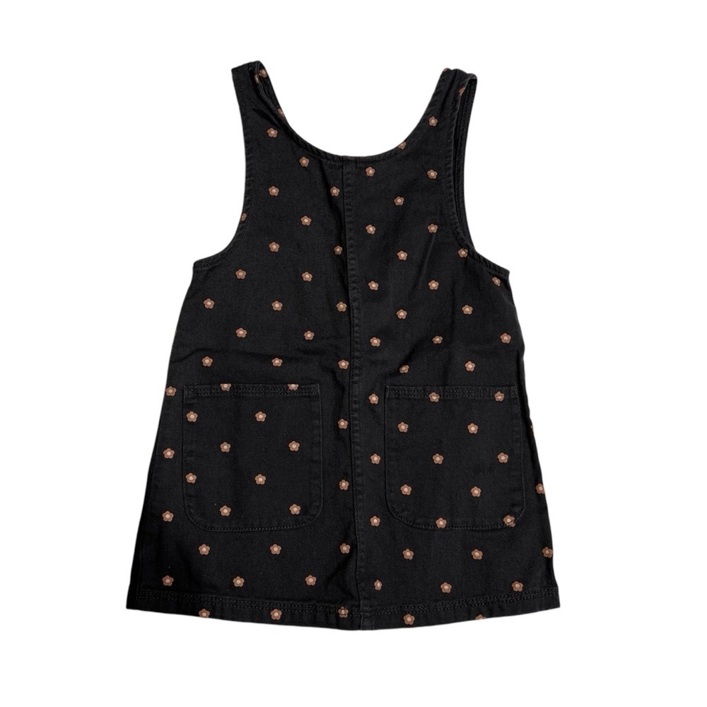 H&M denim‎ overall dress with flower print